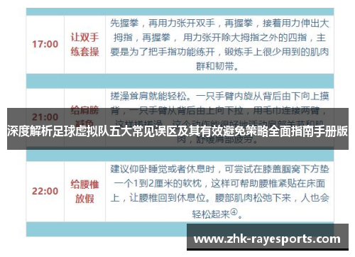 深度解析足球虚拟队五大常见误区及其有效避免策略全面指南手册版